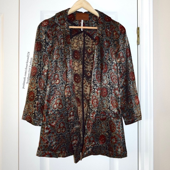 Free People Jackets & Blazers - FREE PEOPLE Woven Jacket Intricate Draped Cardigan  poshmark.com/closet/kreed324